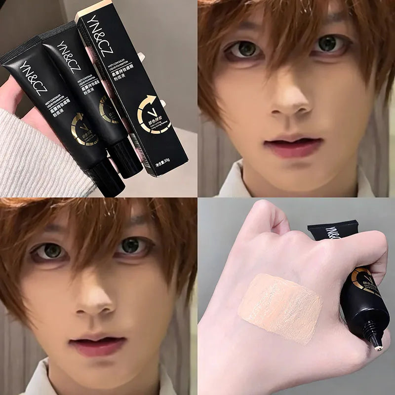White Liquid Foundation for Halloween Goth Makeup Waterproof Full Coverage White Foundation Cosplay High Concealer Face Paint