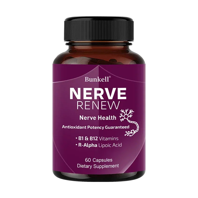 Nerve Support Supplements - Supports Healthy Nerve Function, Blood Flow, Circulation,Antioxidant,120 Capsules