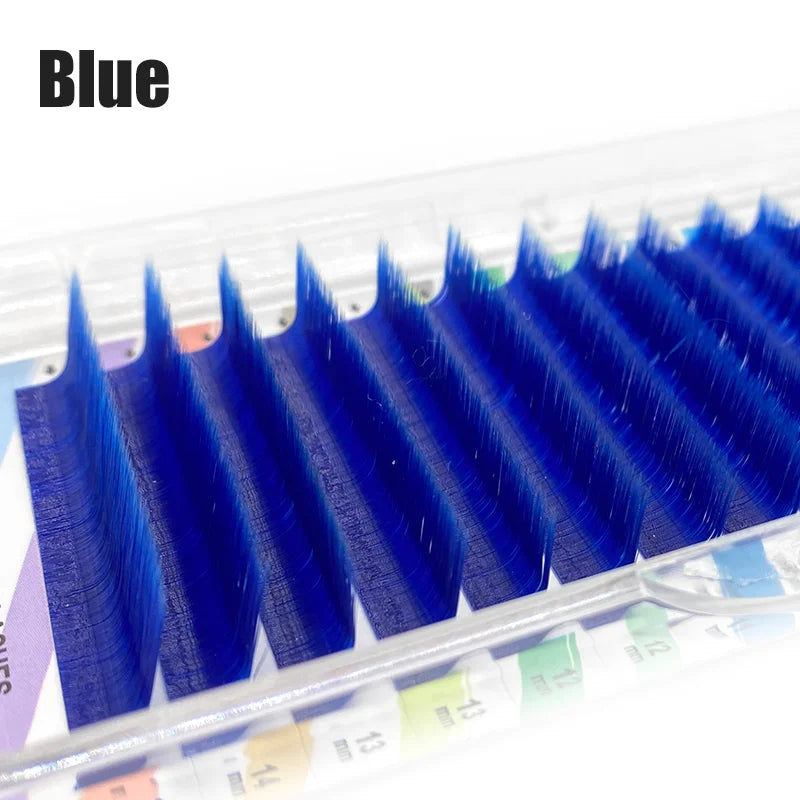 NATUHANA L/LU(M) Curl Auto Fans Colored Lashes Easy Fan Color Eyelash Extension L-Shaped Individual Mink Eyelashes Makeup