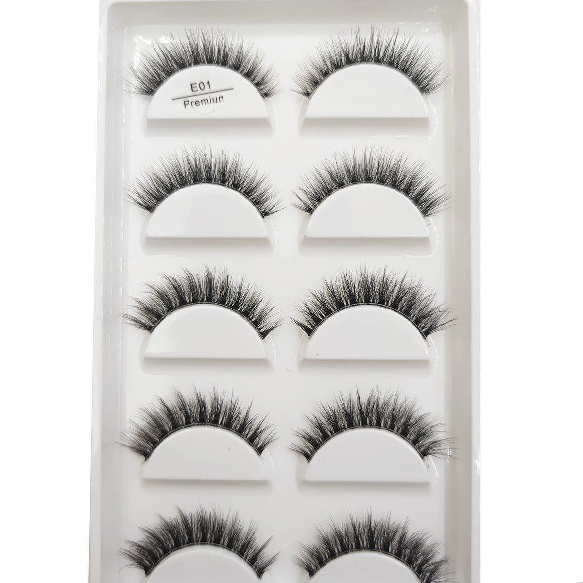 Transparent 3D Mink Eyelashes, Natural Clear False Eye Lashes, Soft Invisible Eyelash, Wispy Makeup Faux Cils, H13 X08, 5 Pairs