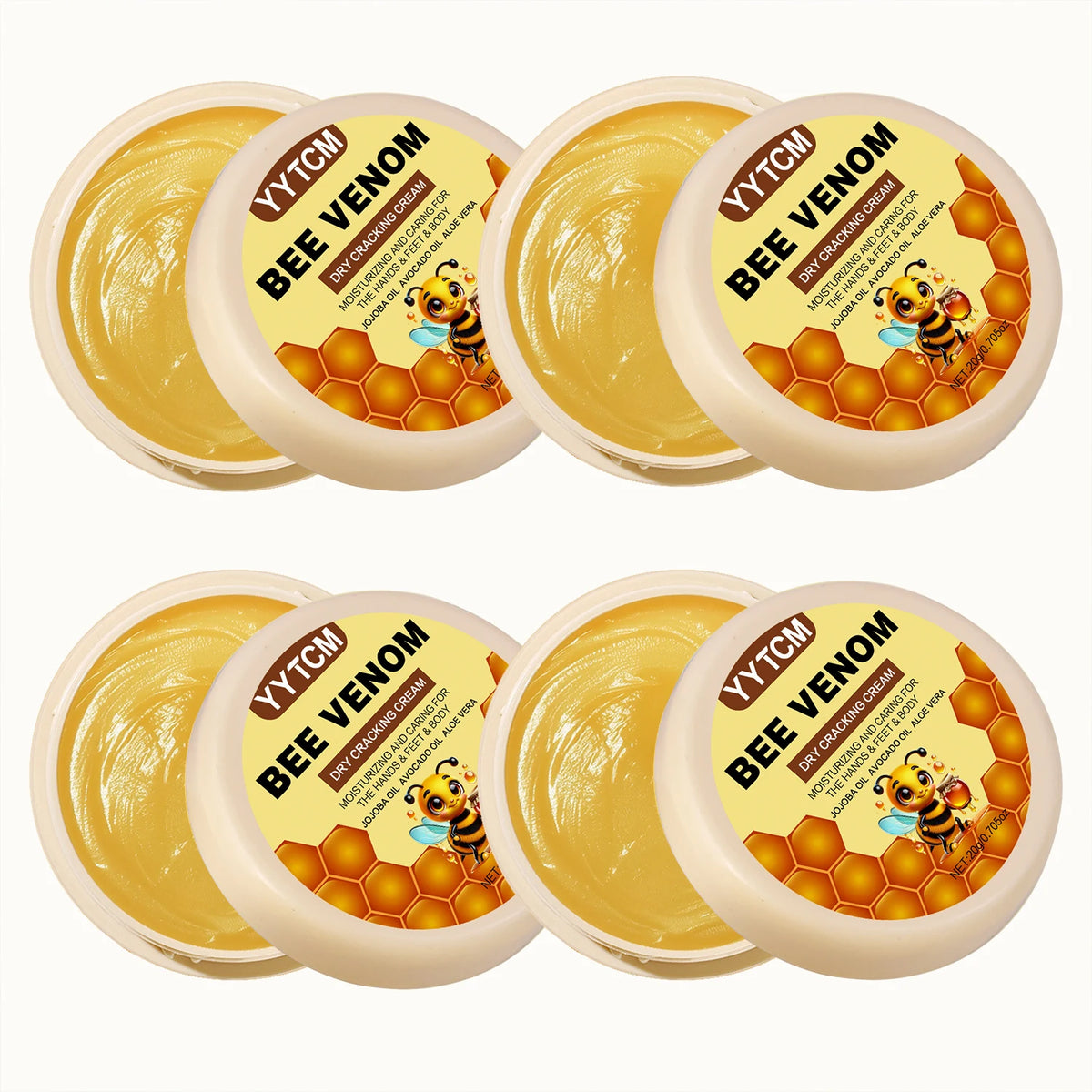 Bee Venom Dry Crack Moisturizing Cream, Hydrating & Nourishing for Autumn Winter, Smooth & Soft Skin Care, Hydrating Foot Cream