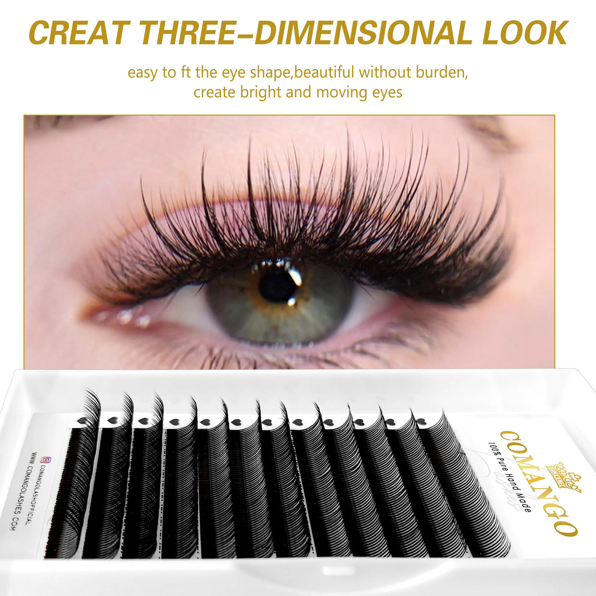 CoMango Wispy Sense Super Soft 5D Flora Fairy Lashes Extension Natural Korean Makeup False Eyelashes Silk Mink Cluster Lashes