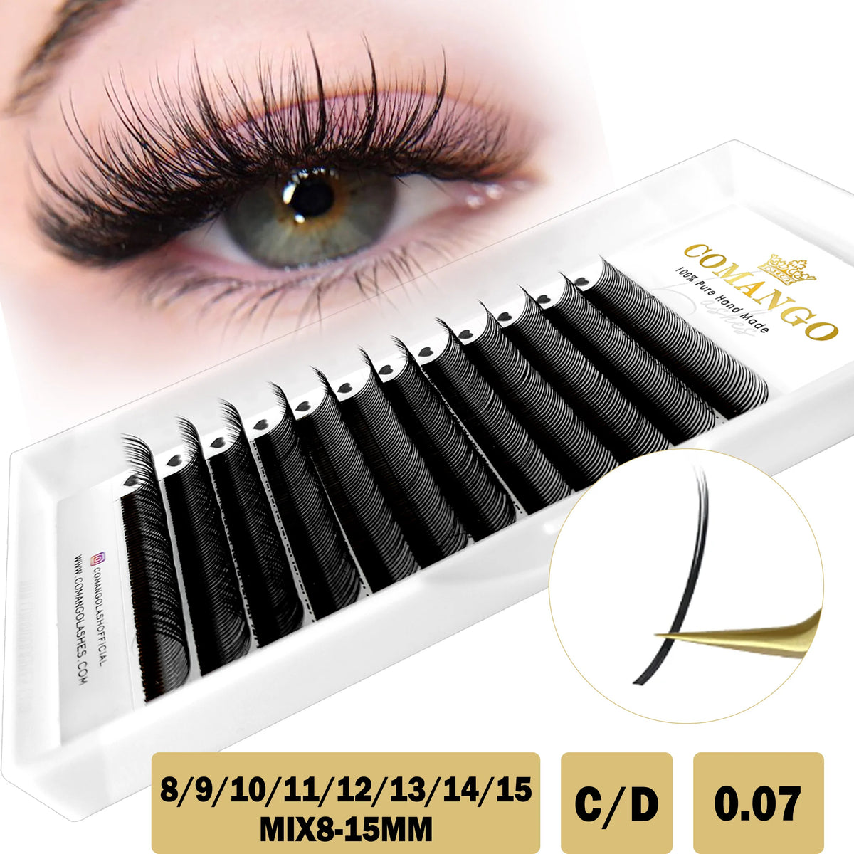CoMango Wispy Sense Super Soft 5D Flora Fairy Lashes Extension Natural Korean Makeup False Eyelashes Silk Mink Cluster Lashes