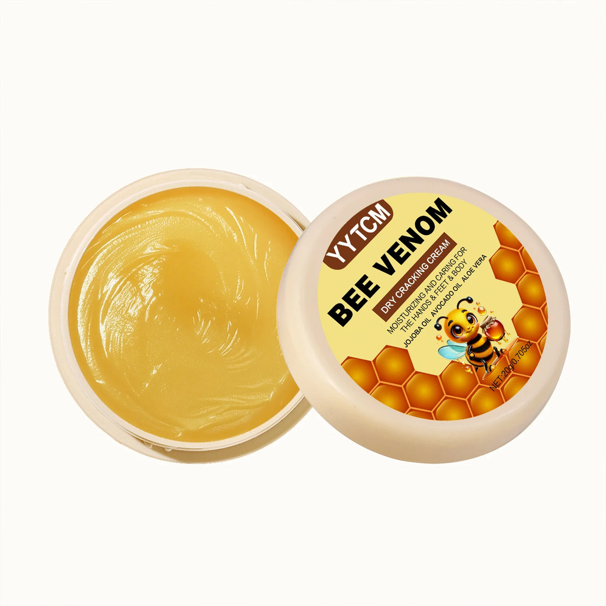 Bee Venom Dry Crack Moisturizing Cream, Hydrating & Nourishing for Autumn Winter, Smooth & Soft Skin Care, Hydrating Foot Cream