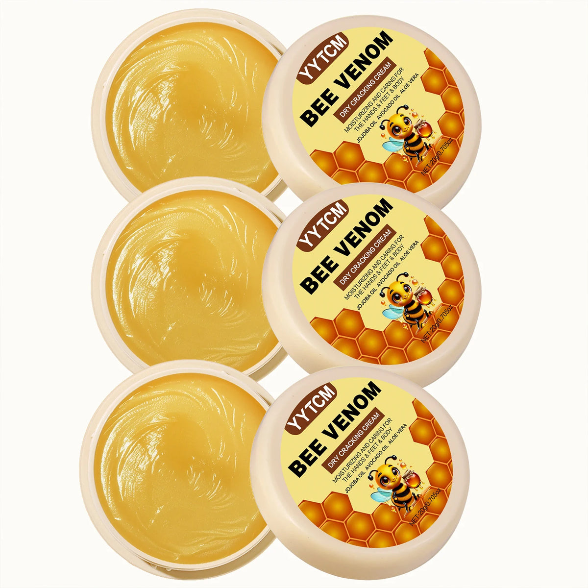 Bee Venom Dry Crack Moisturizing Cream, Hydrating & Nourishing for Autumn Winter, Smooth & Soft Skin Care, Hydrating Foot Cream