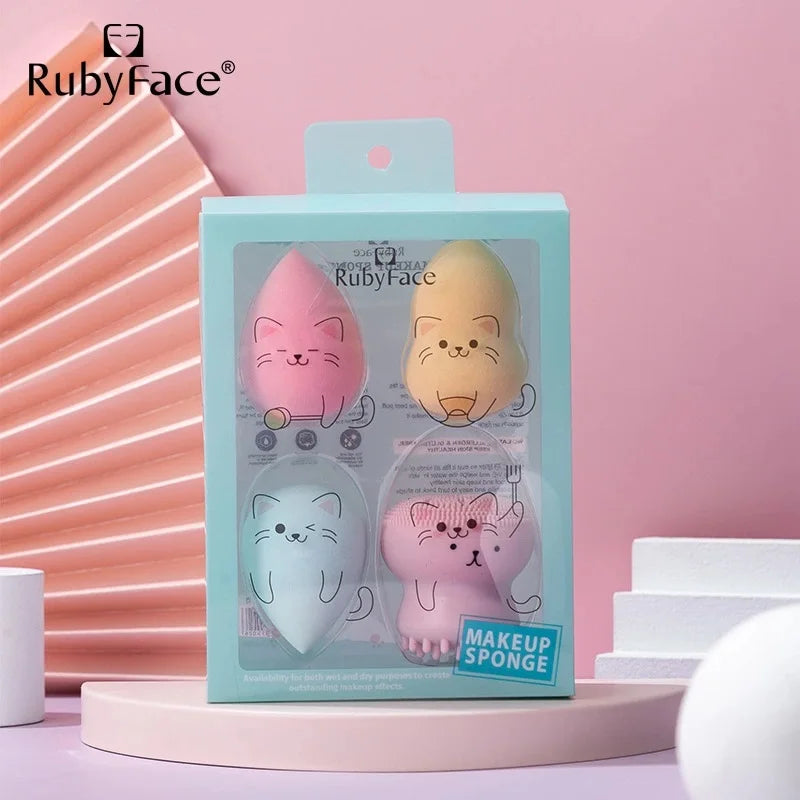 Gift Box  Latex Free Makeup Sponge Blender Egg Makeup Powder Puff Beauty  Cosmetics Puff Makeup Egg