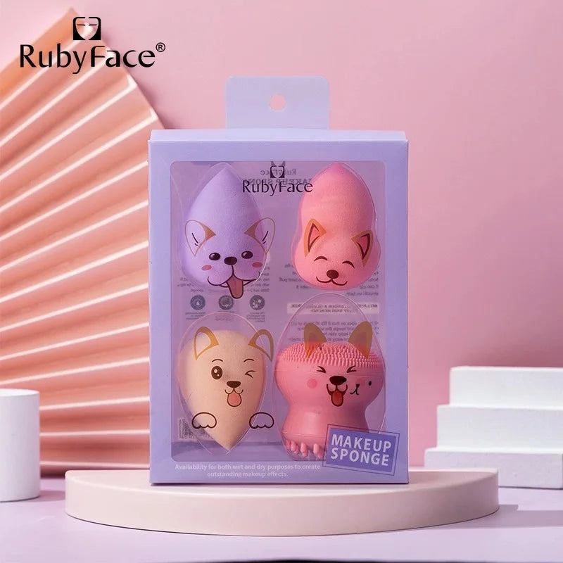 Gift Box  Latex Free Makeup Sponge Blender Egg Makeup Powder Puff Beauty  Cosmetics Puff Makeup Egg