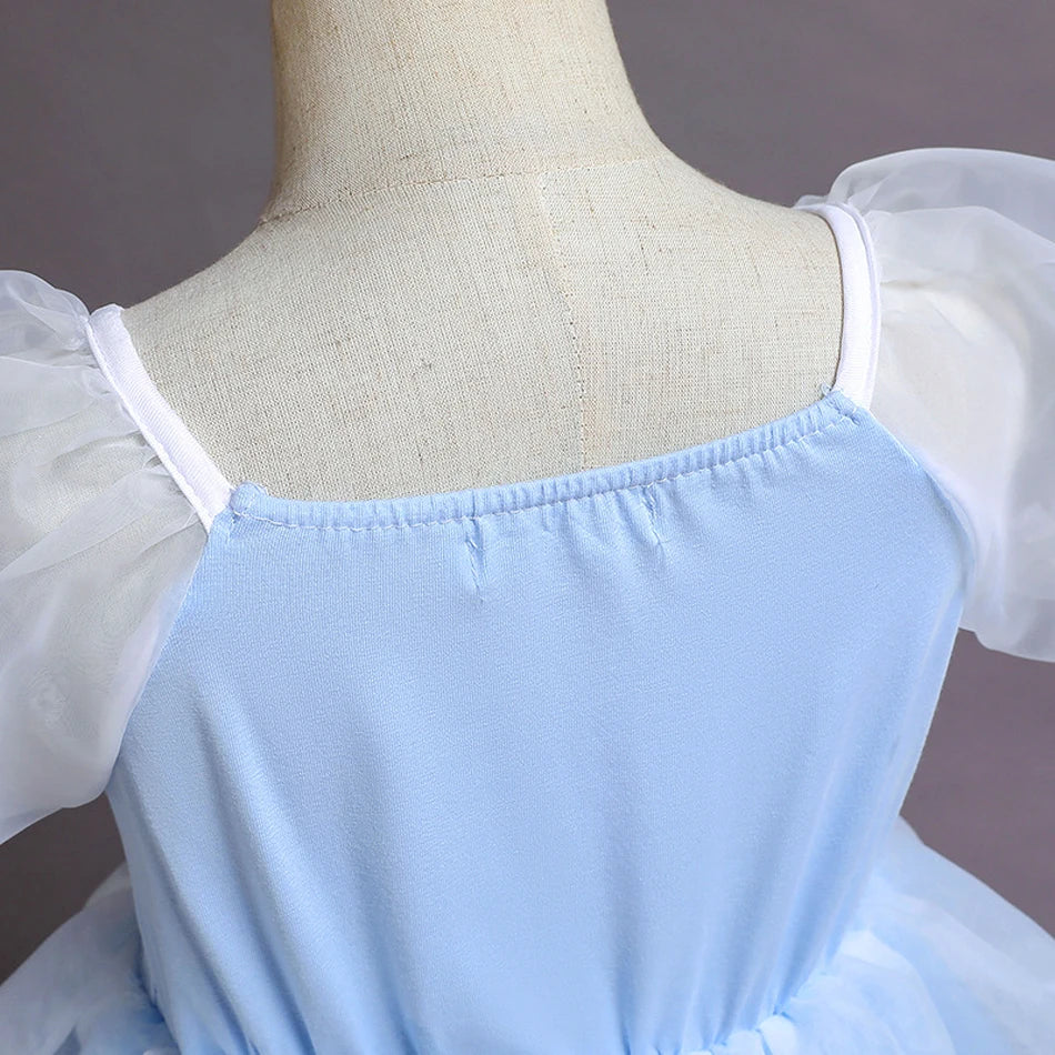 Girls Halloween Cinderella Princess Cosplay Dress for Girl Kids Ball Gown Sequin Carnival TUTU Puff Mesh Clothing for Birthday G