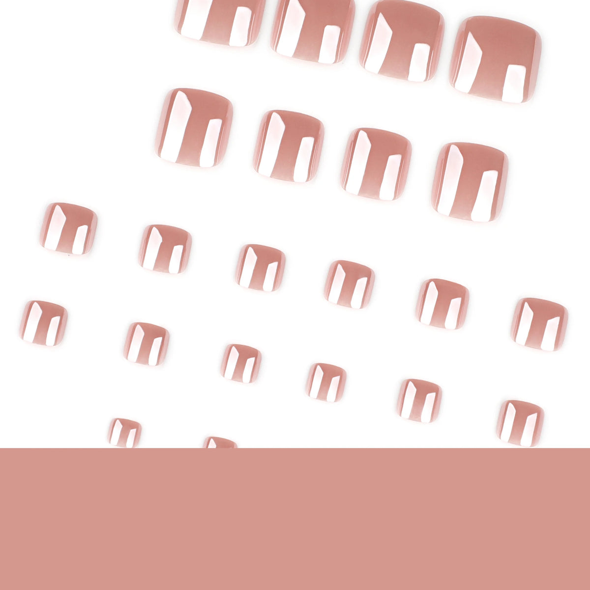 Dropshipping 4241 24 Pcs Korea Imported ABS Acrylic Toe Nails Press on Nails False Nails Artificial Fingernails Nails
