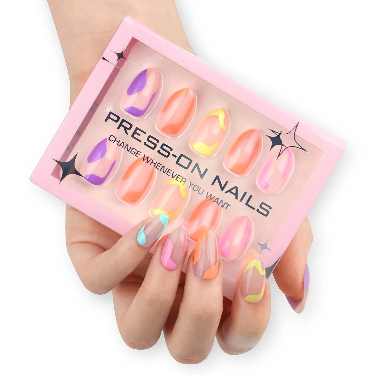 30 Pcs French Minimalist High-end Feel Square Shape Acrylic Press on Nails Customize False Nails GD28