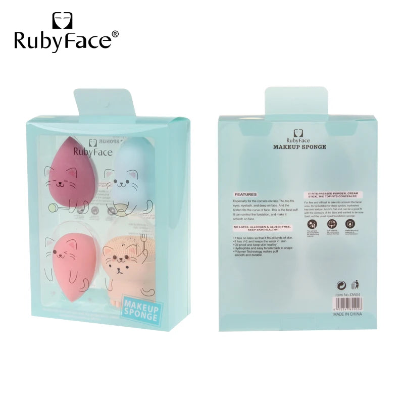 Gift Box  Latex Free Makeup Sponge Blender Egg Makeup Powder Puff Beauty  Cosmetics Puff Makeup Egg