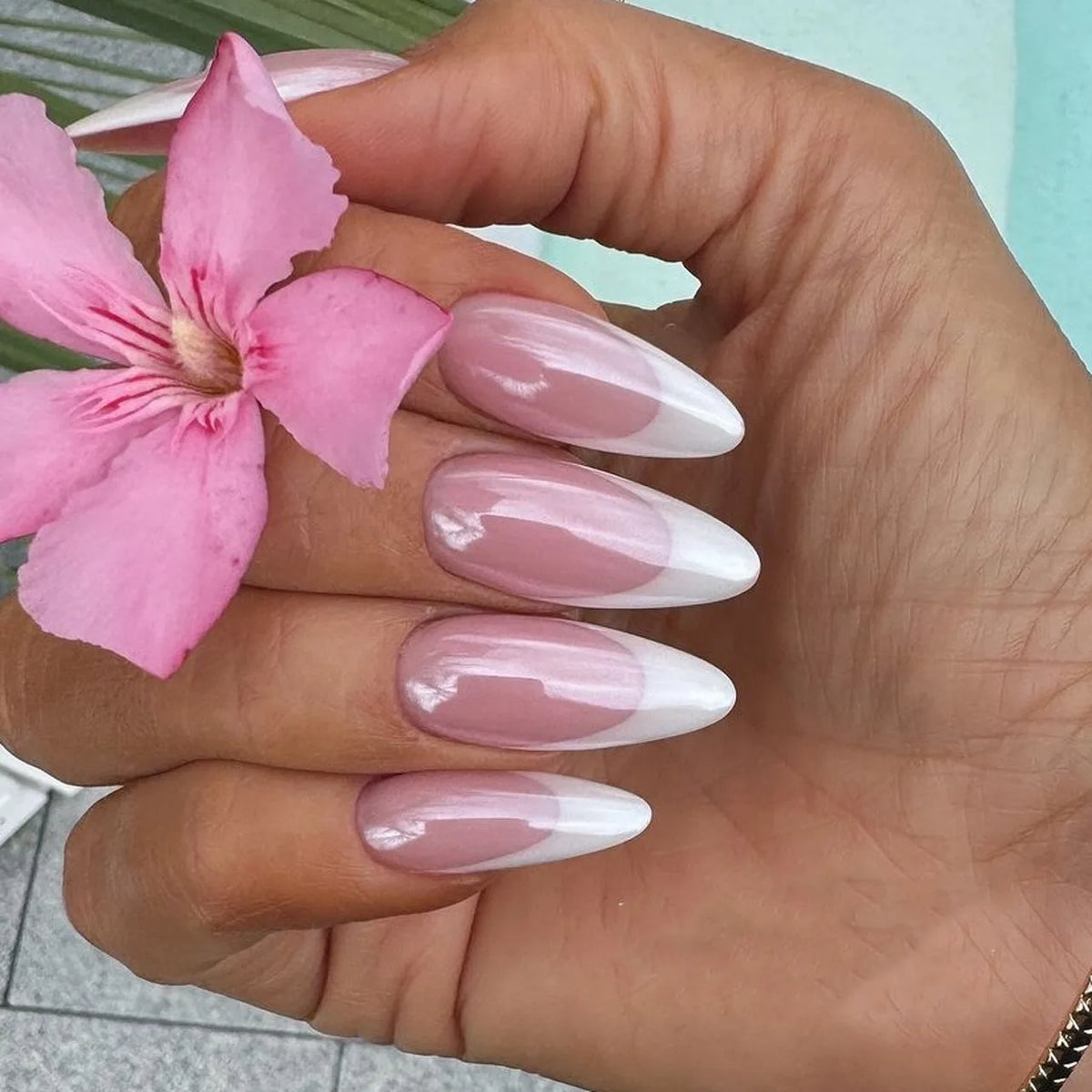30 Pcs French Minimalist High-end Feel Square Shape Acrylic Press on Nails Customize False Nails GD28