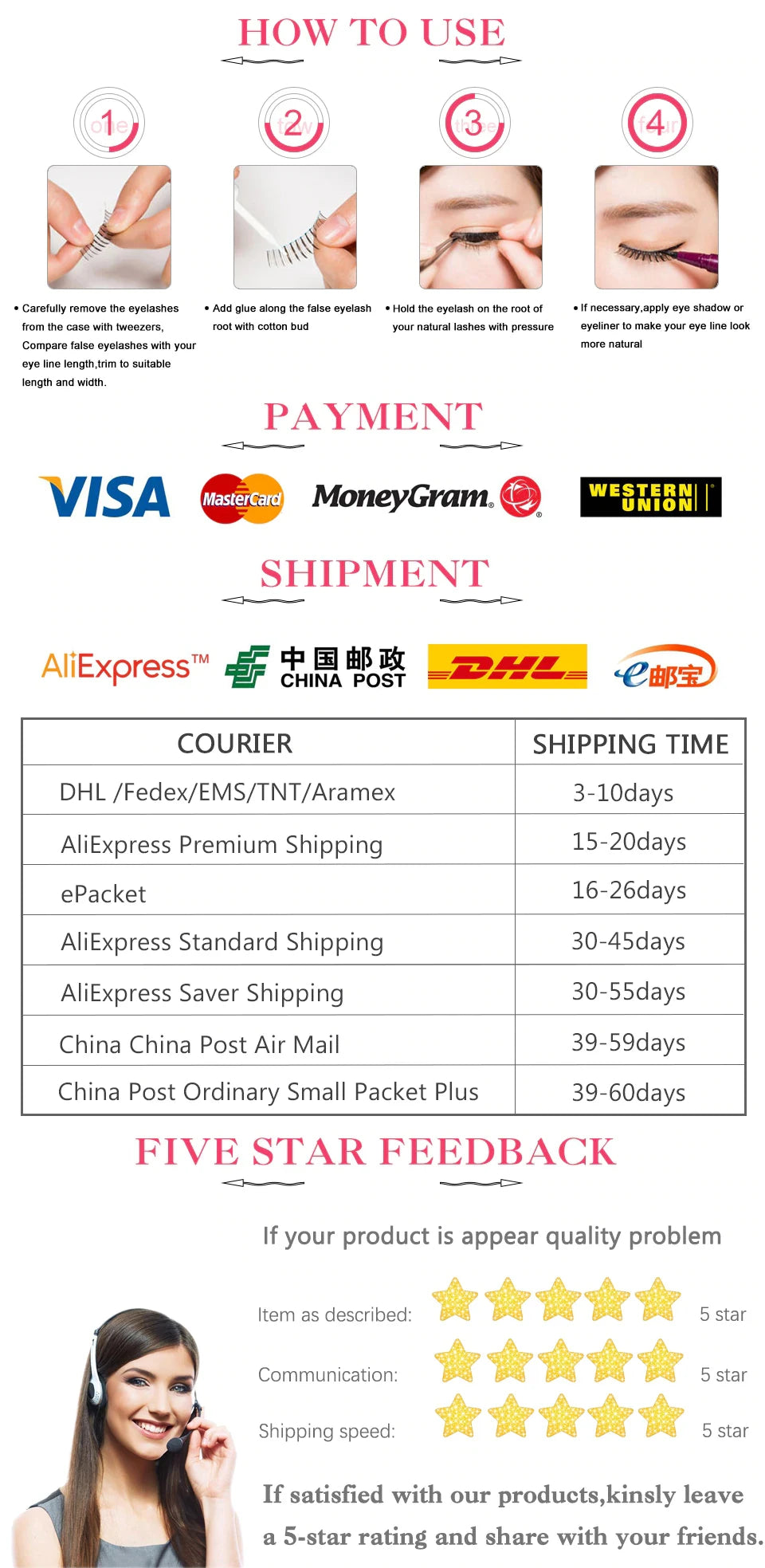 YSDO Half Eyelashes 3/10 Pairs Natural Full False Eyelashes 3D Lashes Cat Eye Fake Eyelashes Extension Faux Cils Makeup Tools