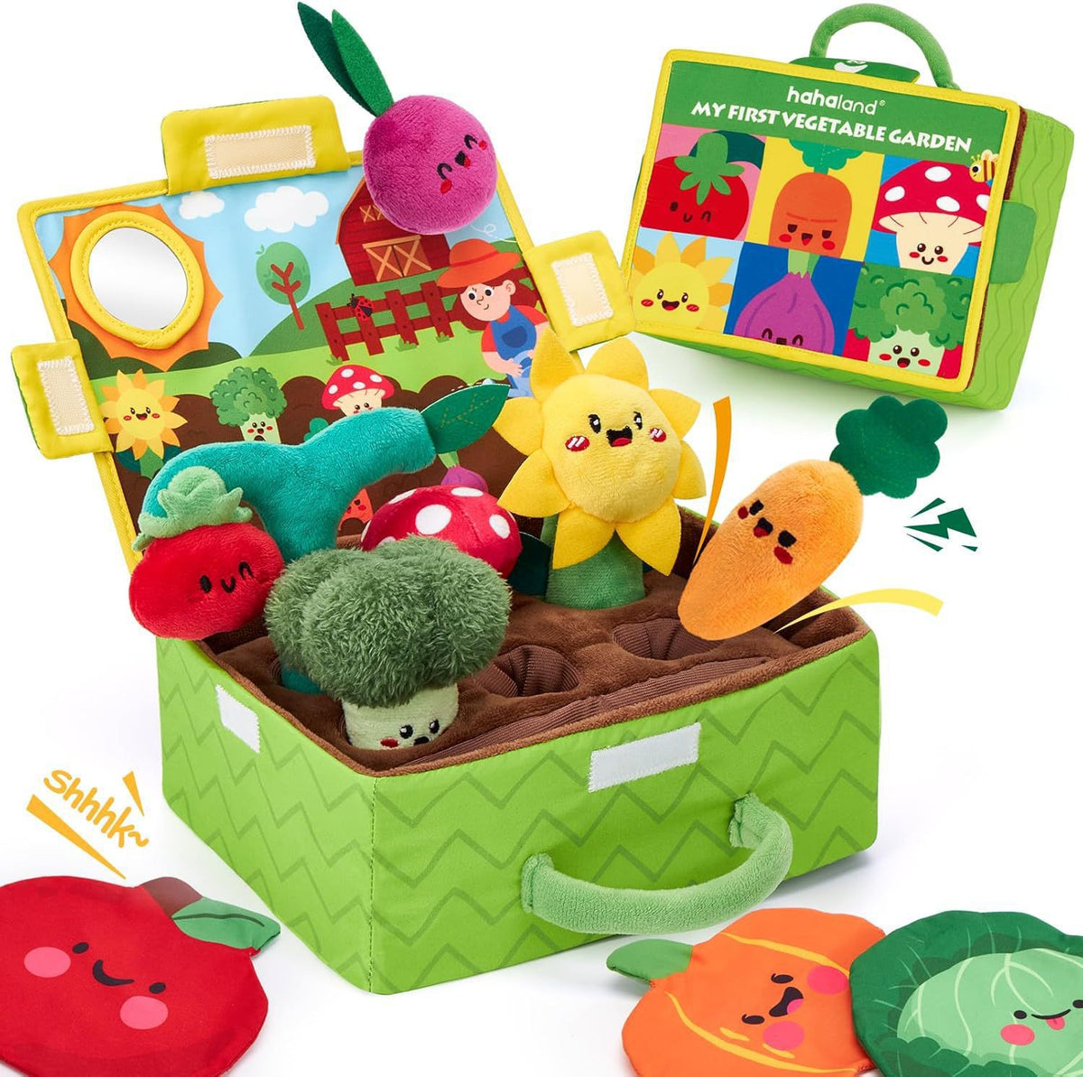 Cross-Border Infant Cognitive Toys, Vegetable and Fruit Cognitive Sensory Garden Plant Plush Toys