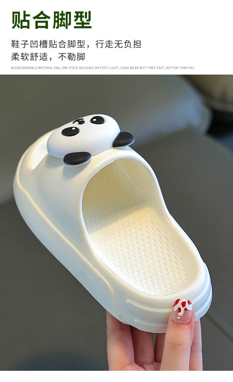 Children's Slippers Summer 2025 New Boys' Indoor Non-Slip Baby Home Slippers Girls Kids Panda Slippers