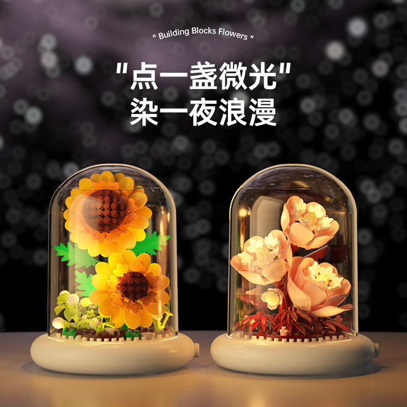 Jihui New Product Flower Pot Series Building Blocks Assembled Compatible with Lego Toys Children's Educational Boys and Girls Cross-border Wholesale