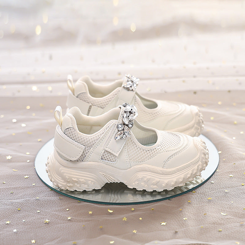 Girls' Sneakers 2026 Summer New Children's Shoes Breathable Mary Jane Shoes Big Kids' Dad Shoes Casual Shoes