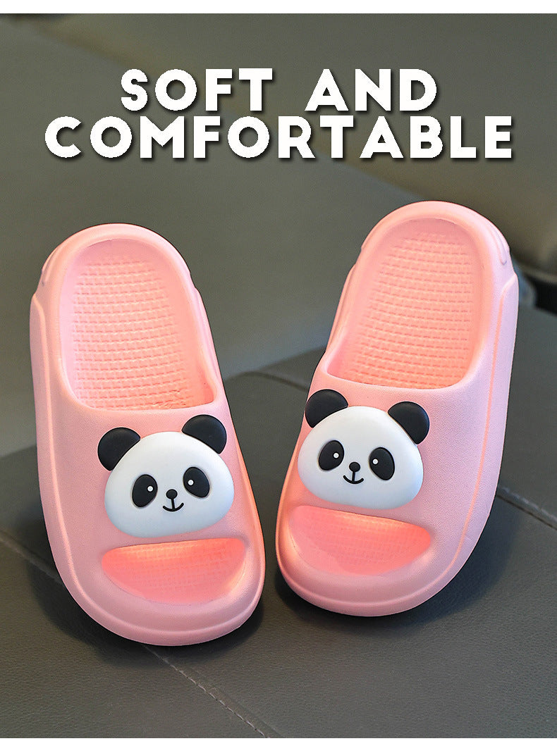 Children's Slippers Summer 2025 New Boys' Indoor Non-Slip Baby Home Slippers Girls Kids Panda Slippers
