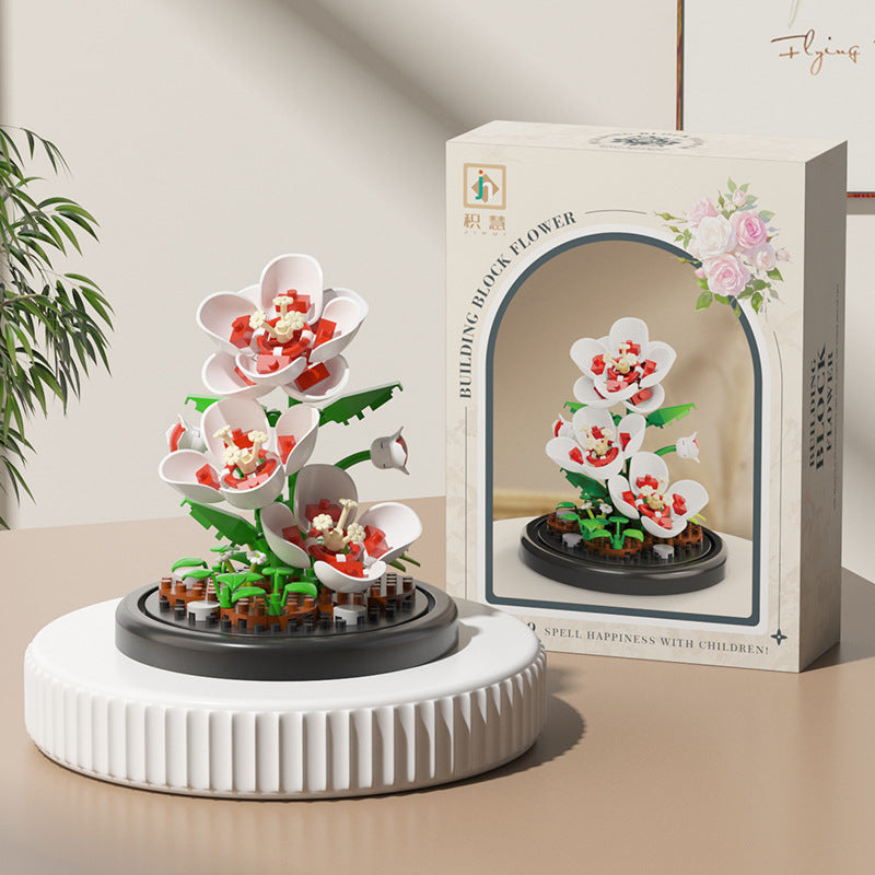 Jihui New Product Flower Pot Series Building Blocks Assembled Compatible with Lego Toys Children's Educational Boys and Girls Cross-border Wholesale