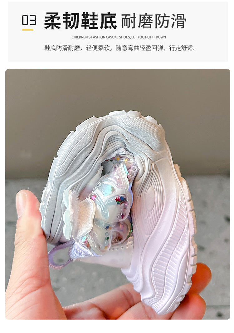 Girls' Shoes 2026 Summer New Style Children's Sports Sandals for Older Kids Breathable Mesh Beach Shoes Hollow Casual Shoes