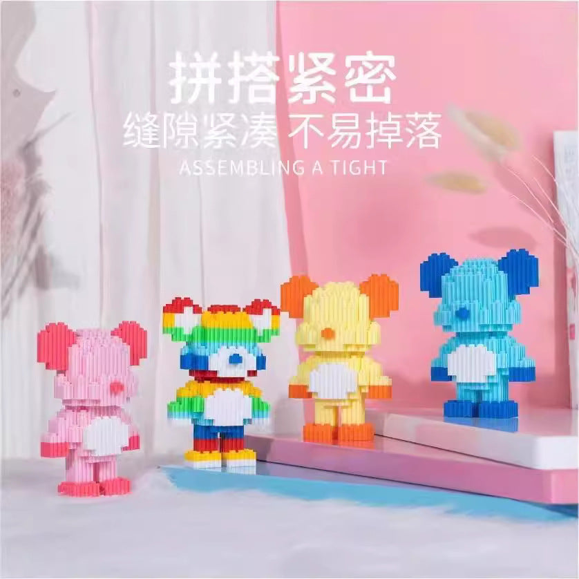 Compatible with Lego violent Bear series particle building blocks cartoon puzzle boys and girls stitching toys children gift wholesale