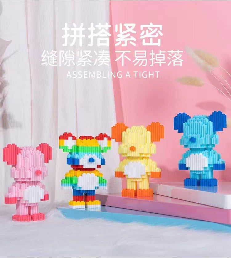 Compatible with Lego violent Bear series particle building blocks cartoon puzzle boys and girls stitching toys children gift wholesale