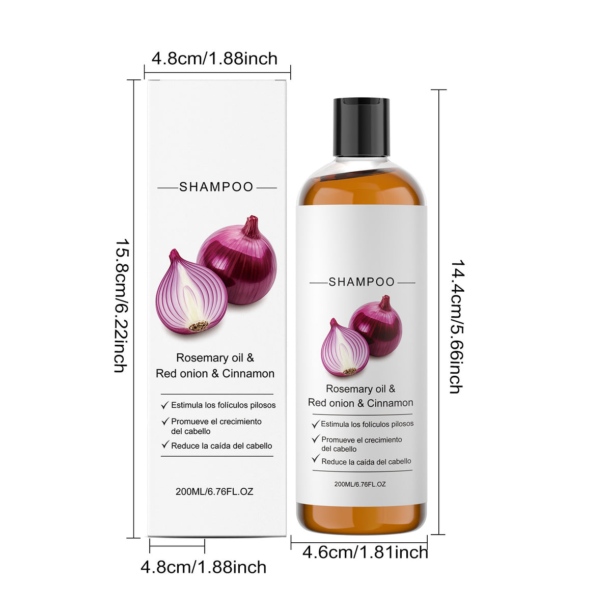 Rosemary Red Onion Shampoo Anti Hair Loss Fall Hair Growth Thicker Strengthening Roots Follicles Lightweight Hair Care Product