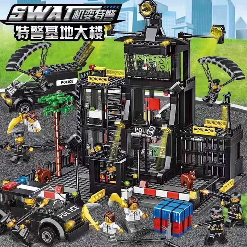 Compatible Lego bricks military tank armored car fighter puzzle assembled boys children's toys gift wholesale