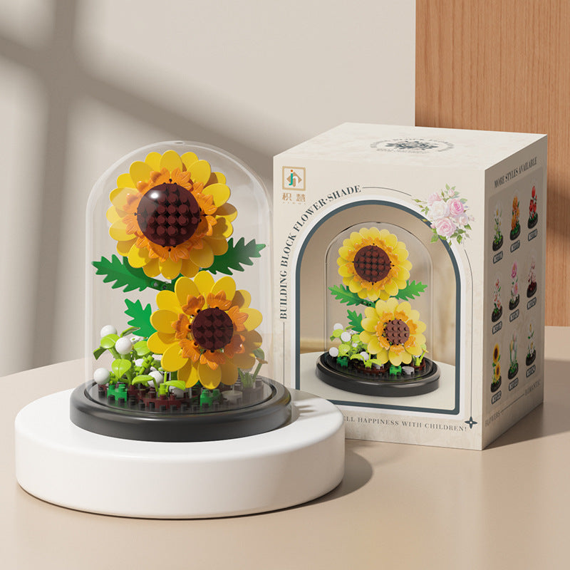 Jihui New Product Flower Pot Series Building Blocks Assembled Compatible with Lego Toys Children's Educational Boys and Girls Cross-border Wholesale