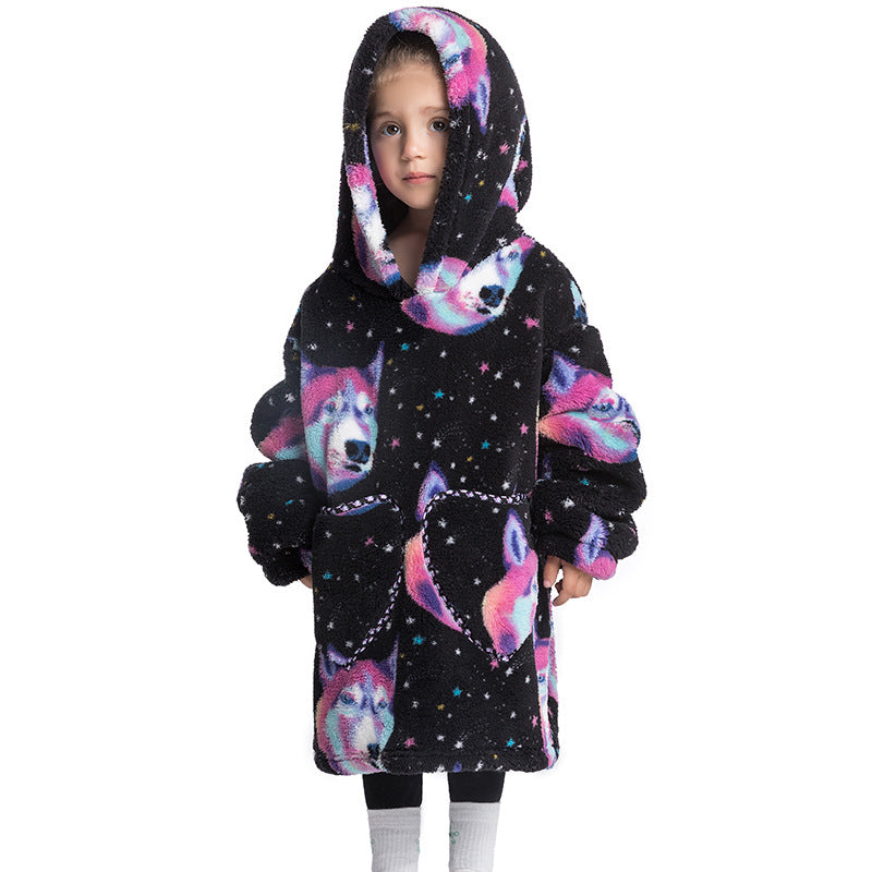Blanket Hoodie Wearable Blanket Sweatshirt Oversized Warm Pullover Lazy Sweatshirt Small