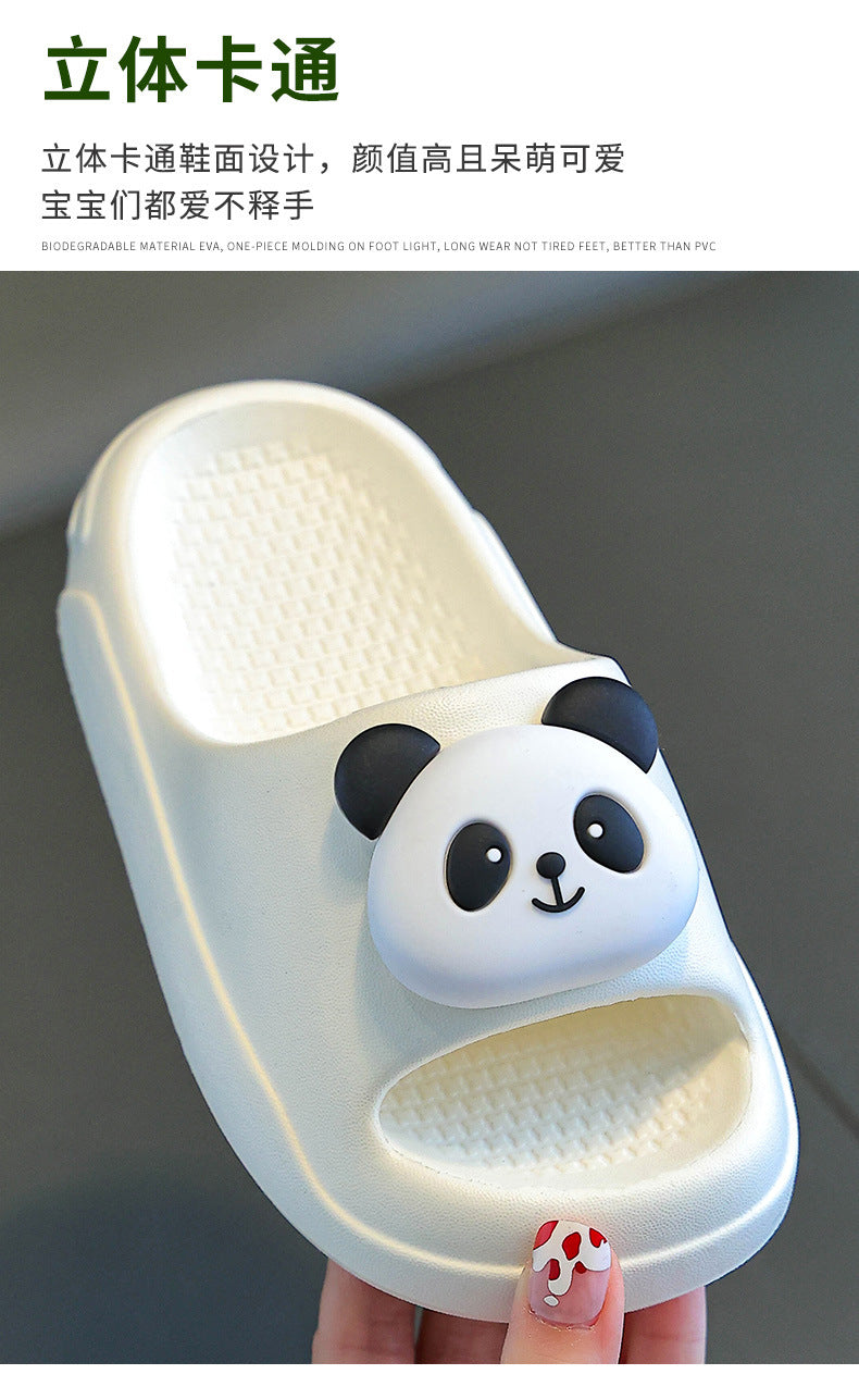Children's Slippers Summer 2025 New Boys' Indoor Non-Slip Baby Home Slippers Girls Kids Panda Slippers