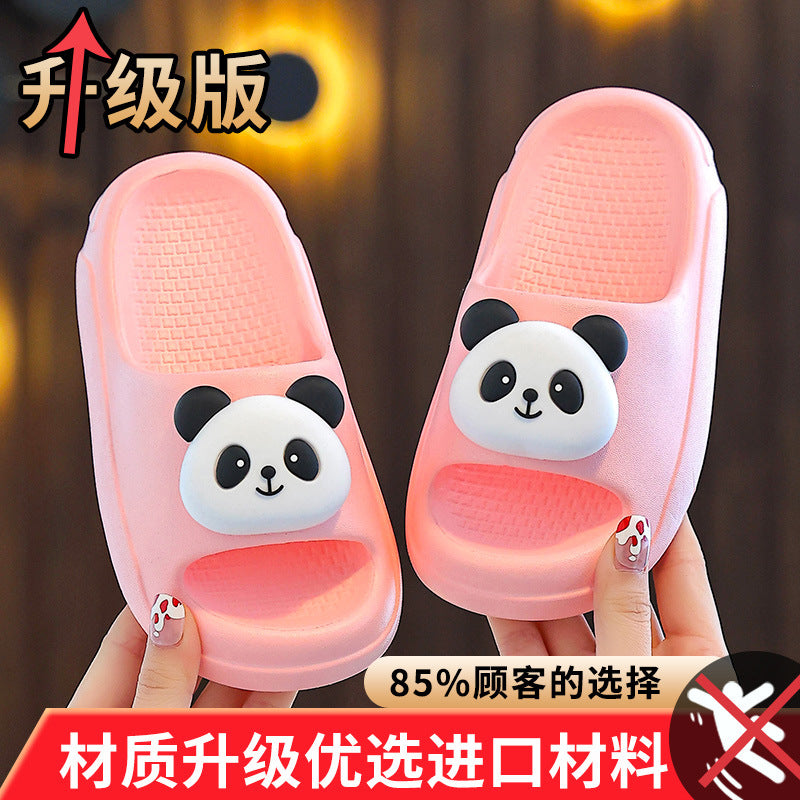 Children's Slippers Summer 2025 New Boys' Indoor Non-Slip Baby Home Slippers Girls Kids Panda Slippers