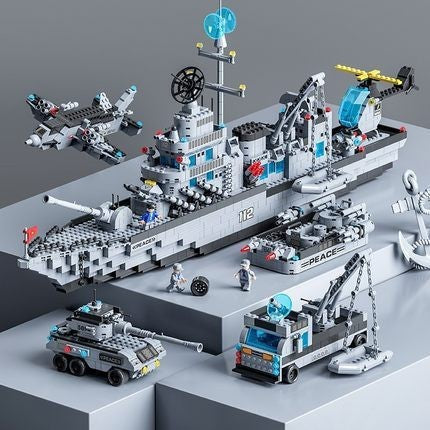 Compatible Lego bricks military tank armored car fighter puzzle assembled boys children's toys gift wholesale