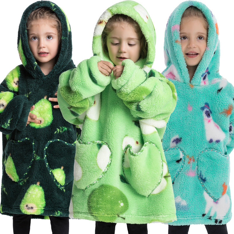 Blanket Hoodie Wearable Blanket Sweatshirt Oversized Warm Pullover Lazy Sweatshirt Small