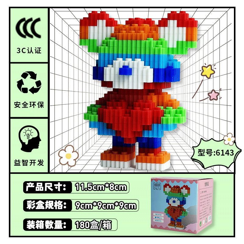 Compatible with Lego violent Bear series particle building blocks cartoon puzzle boys and girls stitching toys children gift wholesale