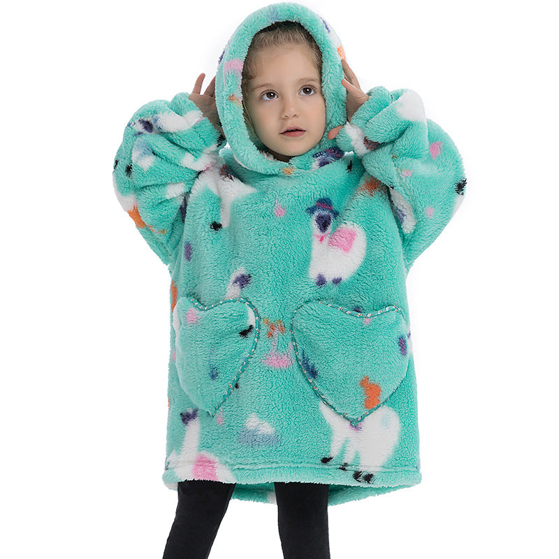 Blanket Hoodie Wearable Blanket Sweatshirt Oversized Warm Pullover Lazy Sweatshirt Small