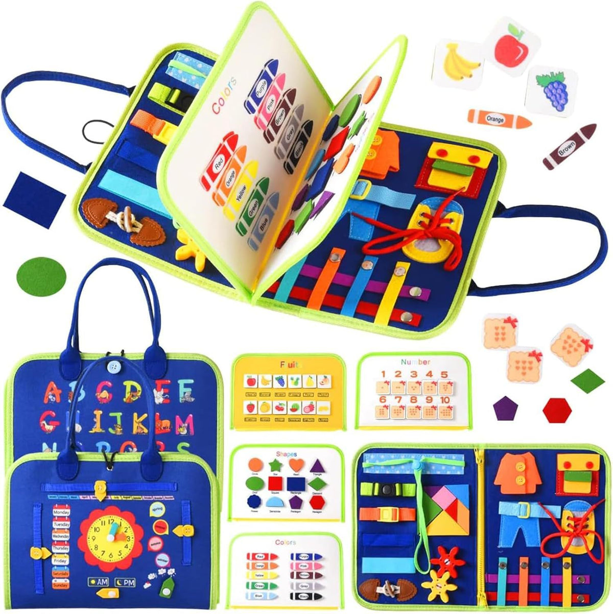 Felt Learning Board Children's Educational Early Education Board DIY Teaching Aids Infant Toys Busy Board Busy Board DIY