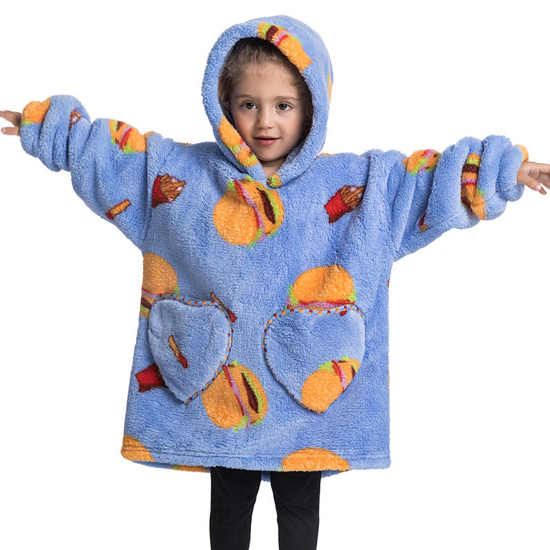 Blanket Hoodie Wearable Blanket Sweatshirt Oversized Warm Pullover Lazy Sweatshirt Small