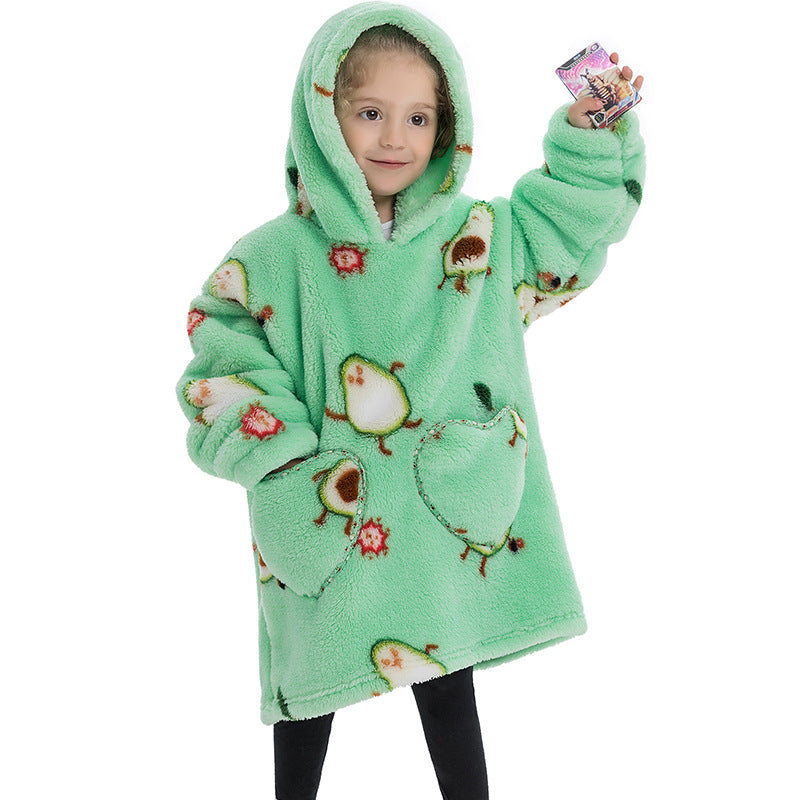 Blanket Hoodie Wearable Blanket Sweatshirt Oversized Warm Pullover Lazy Sweatshirt Small
