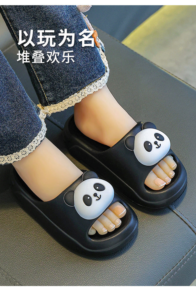Children's Slippers Summer 2025 New Boys' Indoor Non-Slip Baby Home Slippers Girls Kids Panda Slippers