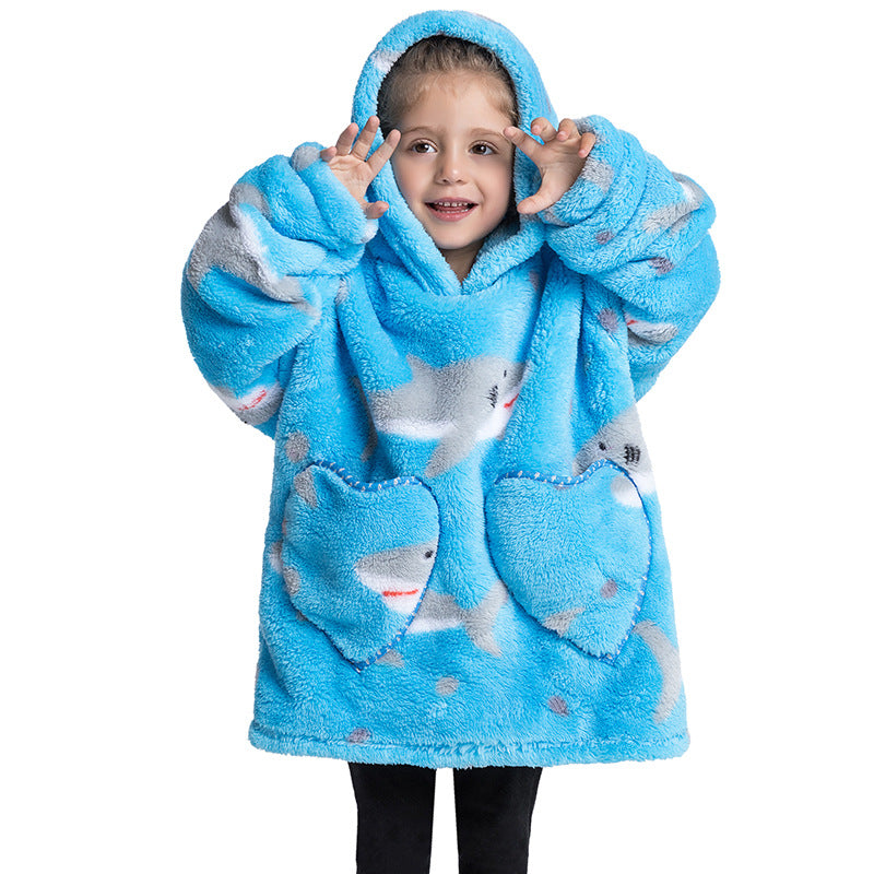 Blanket Hoodie Wearable Blanket Sweatshirt Oversized Warm Pullover Lazy Sweatshirt Small