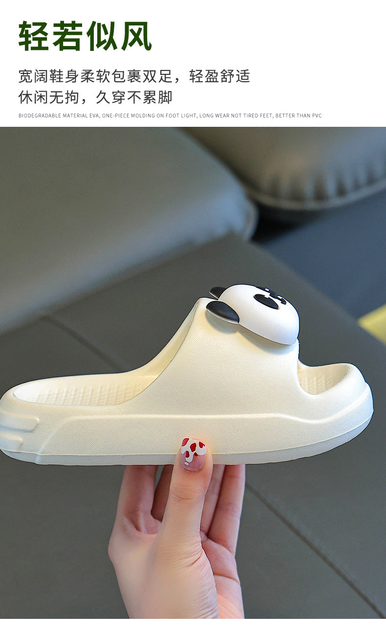 Children's Slippers Summer 2025 New Boys' Indoor Non-Slip Baby Home Slippers Girls Kids Panda Slippers