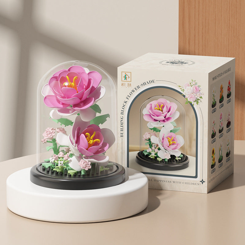Jihui New Product Flower Pot Series Building Blocks Assembled Compatible with Lego Toys Children's Educational Boys and Girls Cross-border Wholesale