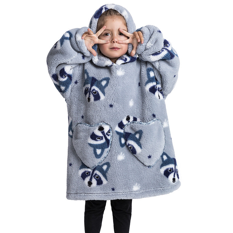 Blanket Hoodie Wearable Blanket Sweatshirt Oversized Warm Pullover Lazy Sweatshirt Small