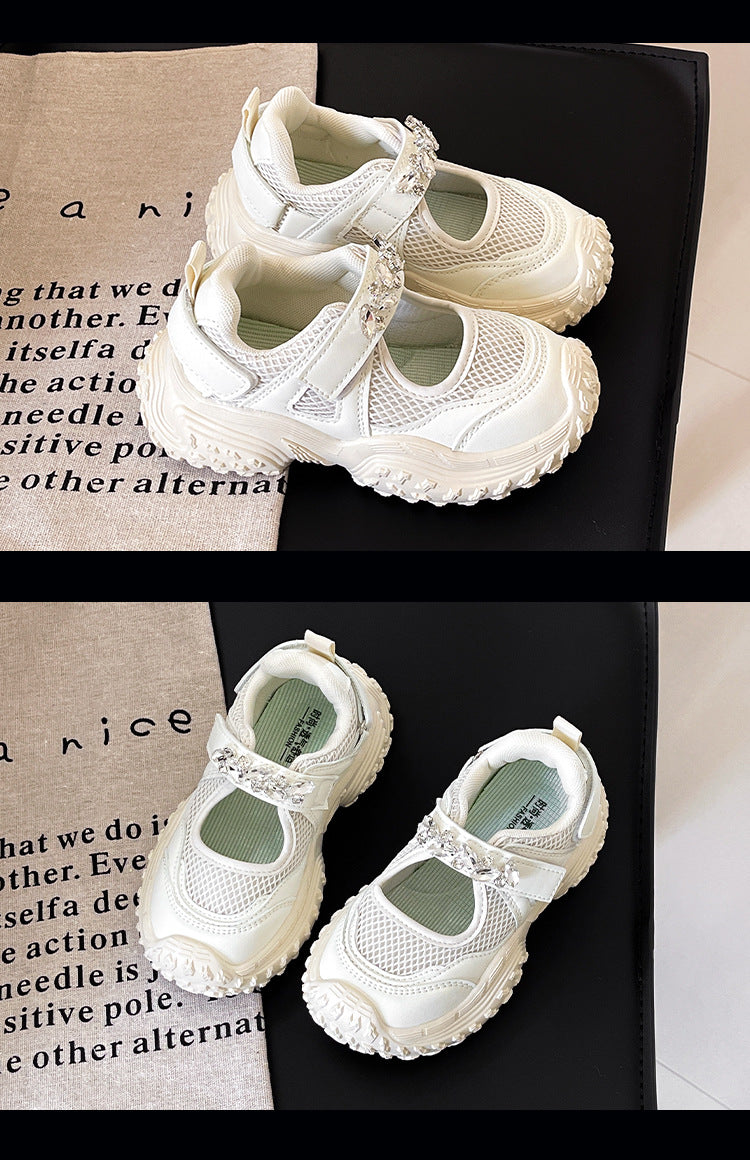 Girls' Sneakers 2026 Summer New Children's Shoes Breathable Mary Jane Shoes Big Kids' Dad Shoes Casual Shoes