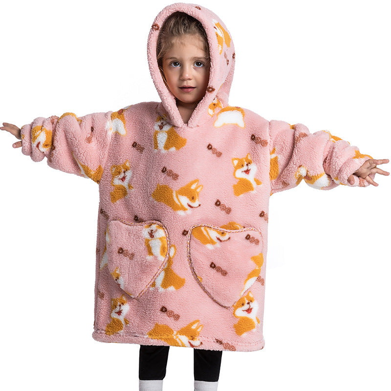 Blanket Hoodie Wearable Blanket Sweatshirt Oversized Warm Pullover Lazy Sweatshirt Small