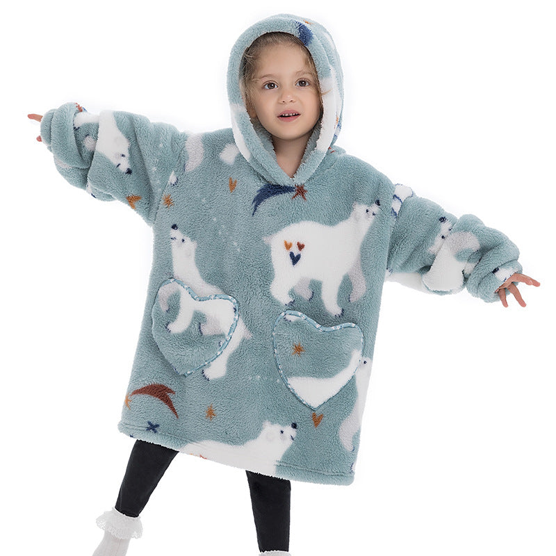 Blanket Hoodie Wearable Blanket Sweatshirt Oversized Warm Pullover Lazy Sweatshirt Small
