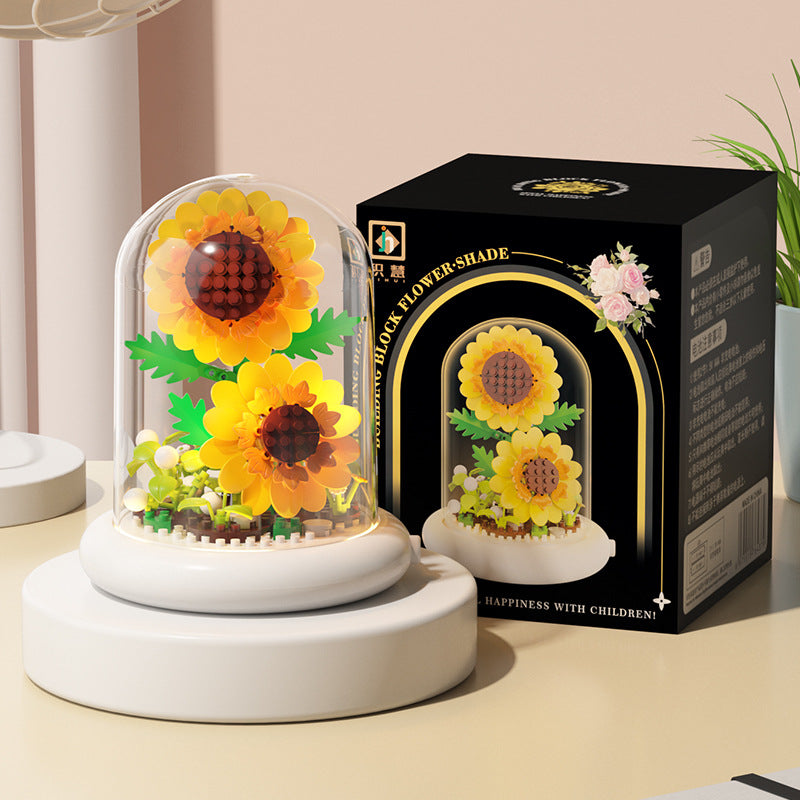 Jihui New Product Flower Pot Series Building Blocks Assembled Compatible with Lego Toys Children's Educational Boys and Girls Cross-border Wholesale