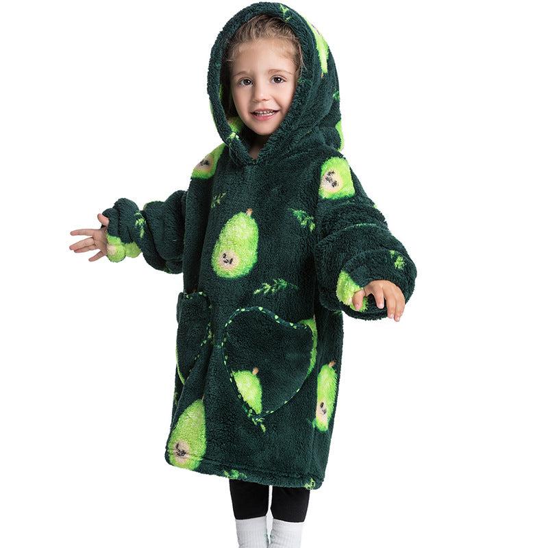 Blanket Hoodie Wearable Blanket Sweatshirt Oversized Warm Pullover Lazy Sweatshirt Small