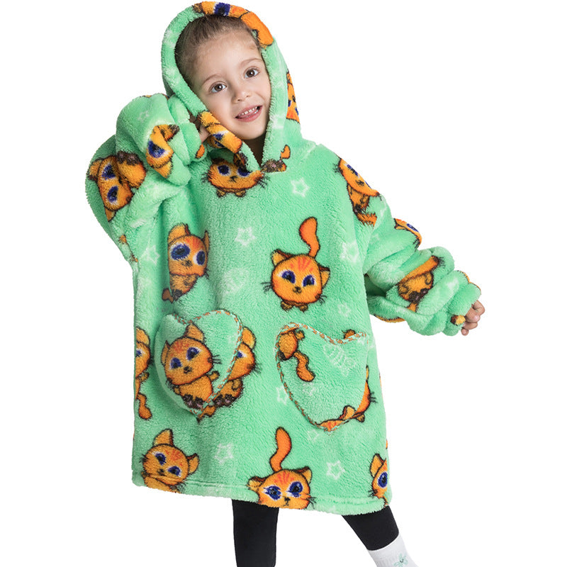 Blanket Hoodie Wearable Blanket Sweatshirt Oversized Warm Pullover Lazy Sweatshirt Small